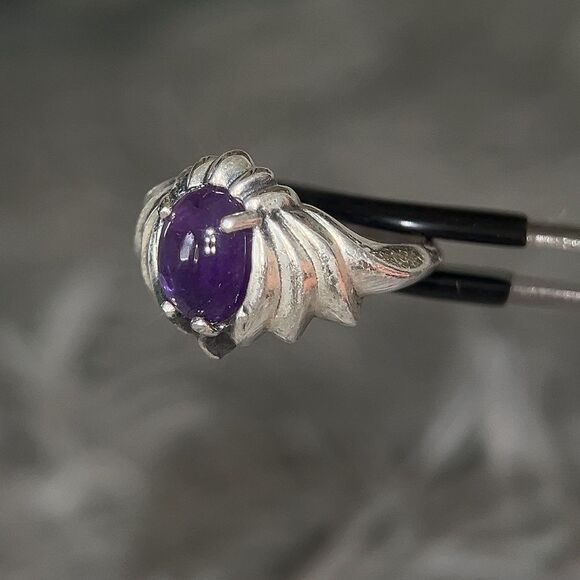 KABANA Sterling Silver Cabuchon Amethyst Ring - Picture 7 of 9